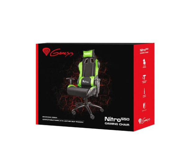 Genesis Fotel gamingowy Nitro 550 czarno-zielony - 1077846 - zdjęcie 9